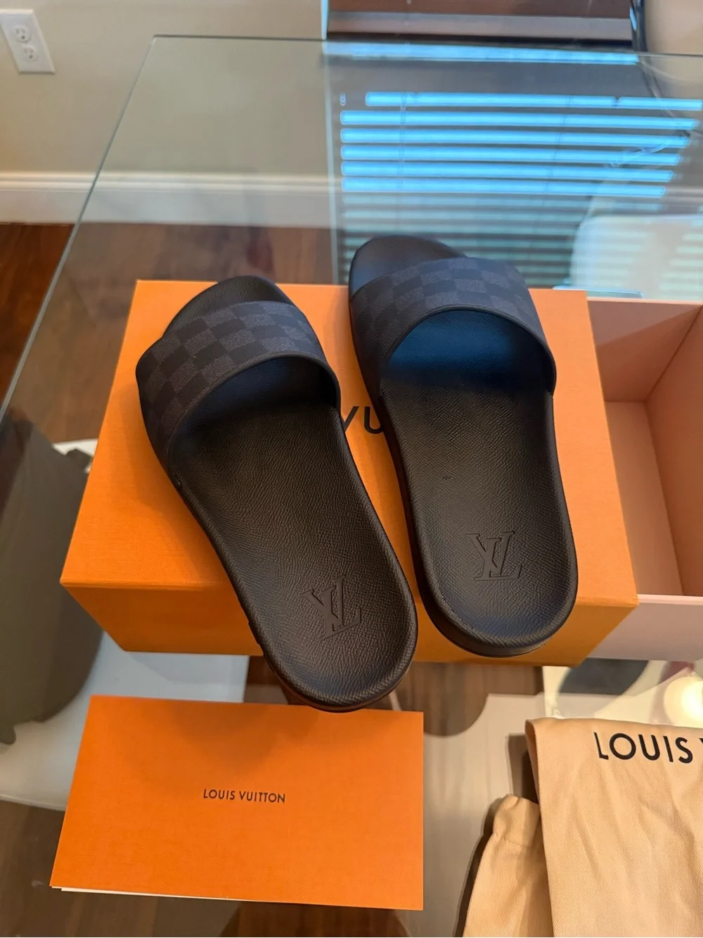 Louis Vuitton Waterfront Mule Damier Graphite Men’s LV Size 8 / US 9